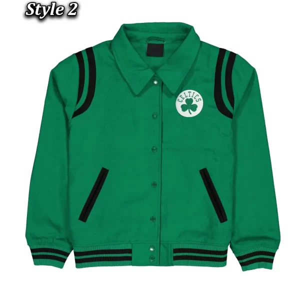 Boston Celtics Sport Night Teddy Wool Varsity Jacket