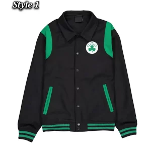 Boston Celtics Sport Night Teddy Wool Varsity Jacket