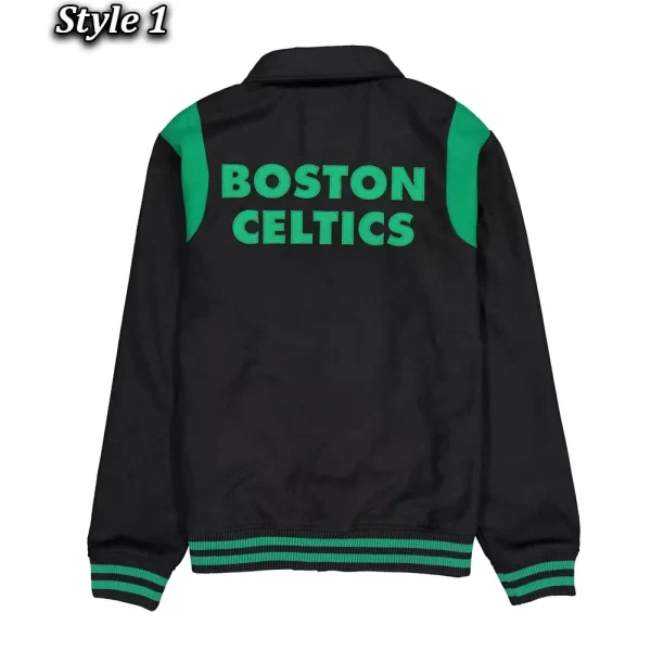 Boston Celtics Sport Night Varsity Black Wool Jacket