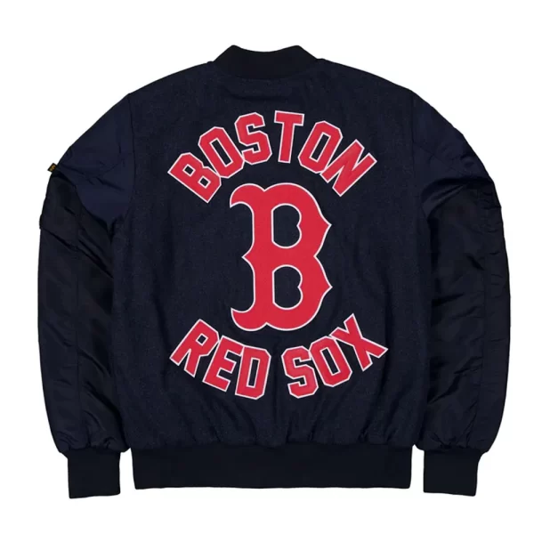 Boston Red Sox MA-1 Historic Full-Snap Navy Varsity Jacket