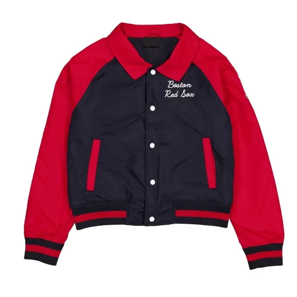 Boston Red Sox Navy and Red Throwback Jacket