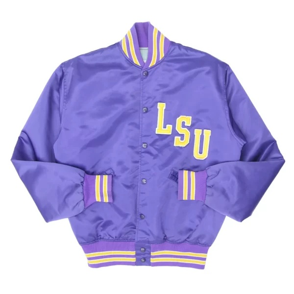 Buy Vintage ILGWU Union LSU Satin Jacket