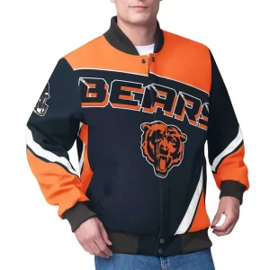 Chicago Bears Maximum Racing Navy Jacket