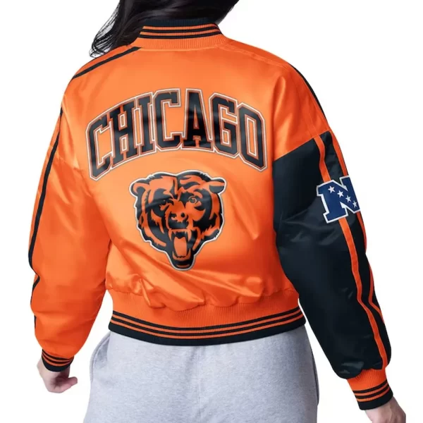 Chicago Bears Zone Blitz Full-Snap Satin Jacket