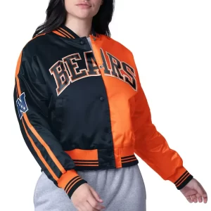 Chicago Bears Zone Blitz Navy and Orange Jacket