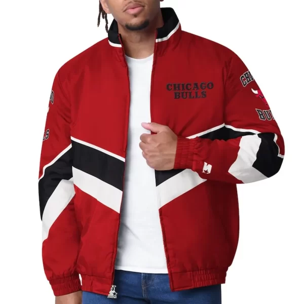 Chicago Bulls Captain Varsity Satin Red Jacket