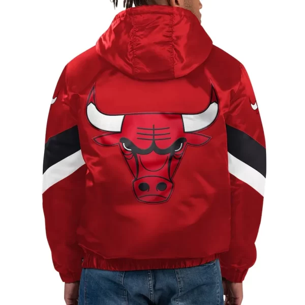 Chicago Bulls Red Force Play Pullover Hoodie Half-Zip Jacket