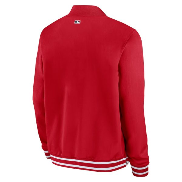 Cincinnati Reds Nike Red Authentic Collection Bomber Jacket