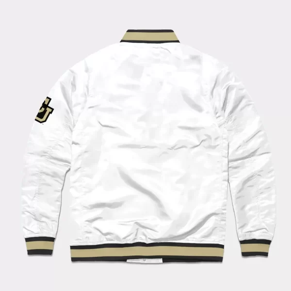 Colorado Buffaloes Full-Snap Varsity White Satin Jacket