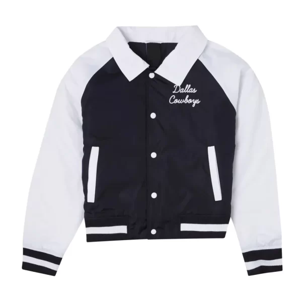 Dallas Cowboys Navy and White Throwback Jacket