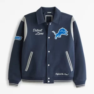 Detroit Lions Defend The Den Wool Varsity Jacket