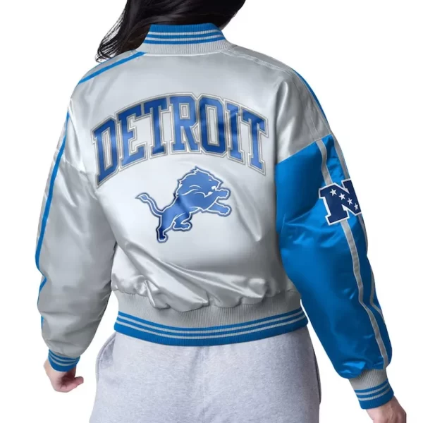 Detroit Lions Zone Blitz Full-Snap Satin Jacket