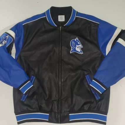 Duke Blue Devils Varsity Proedge Mens Leather Jacket