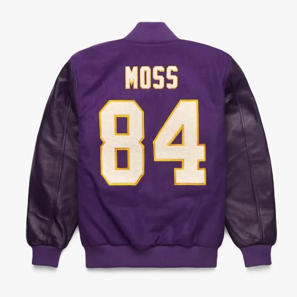 Goat Randy Moss Varsity Wool Leather Jacket