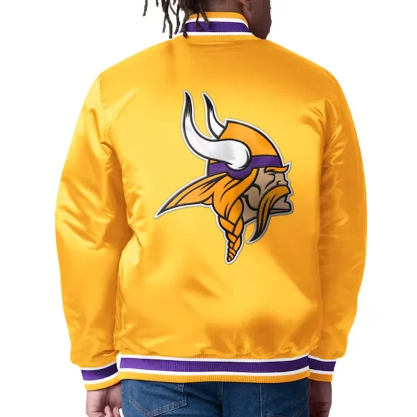 Gold Minnesota Vikings Closer Full-Snap Satin Jacket