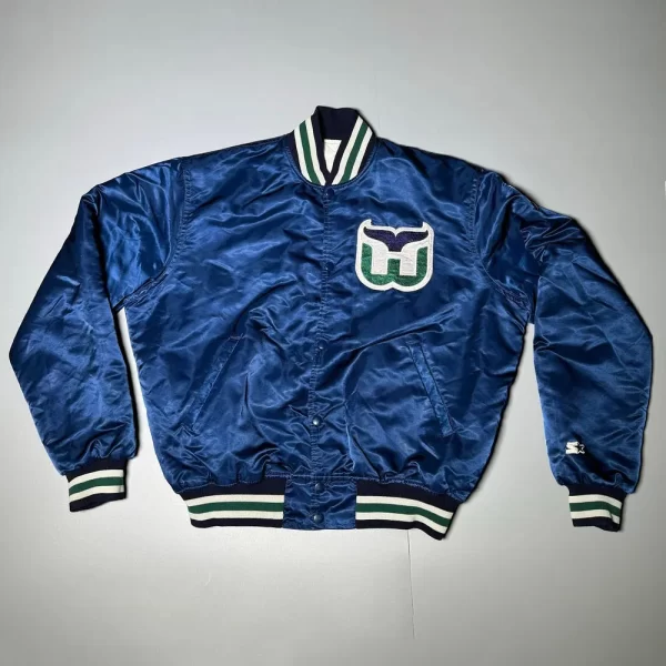 Hartford Whalers 90’s Satin Bomber Jacket