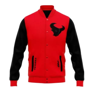 Houston Texans H-Town Red and Black Varsity Jacket