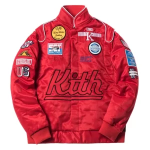 Kith Racing Red Satin Jacket