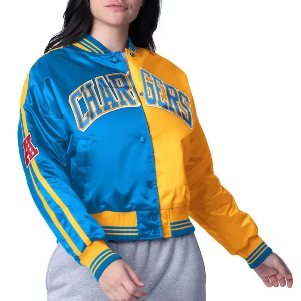 LA Chargers Zone Blitz Powder Blue & Gold Jacket