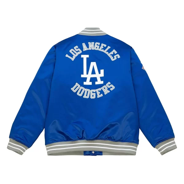 LA Dodgers M&N Heavyweight Satin Royal Blue Jacket