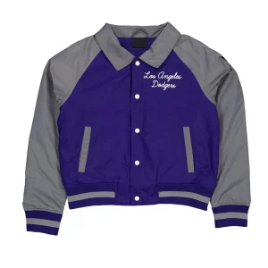 LA Dodgers Royal and Gray Throwback Jacket