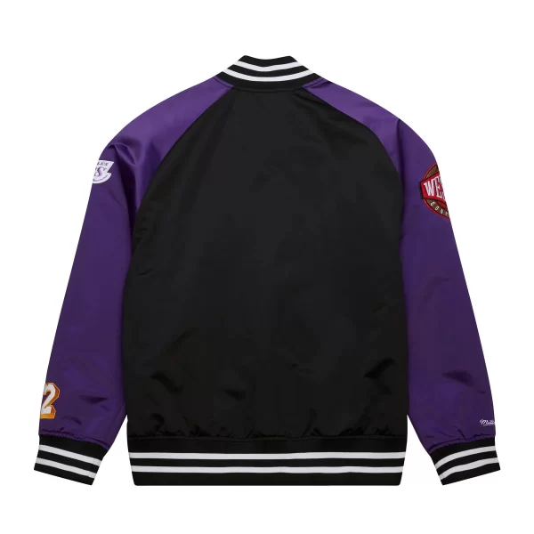 Lakers Lightweight Black Satin Jacket Magic Johnson