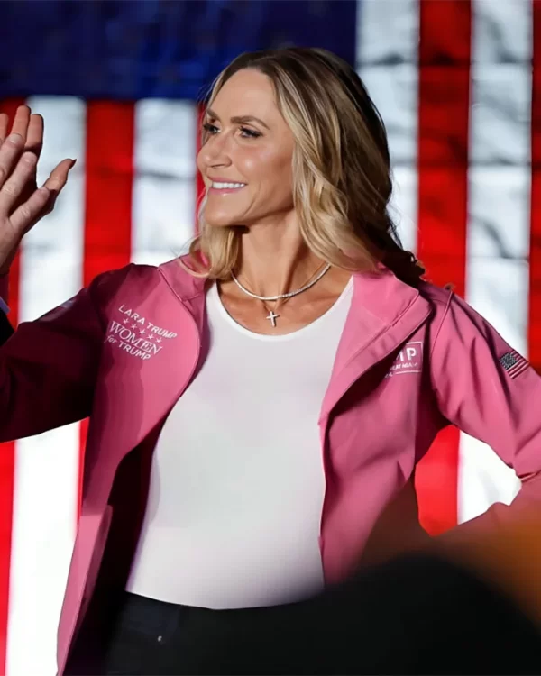 Lara Trump Pink Cotton Zipper Jacket