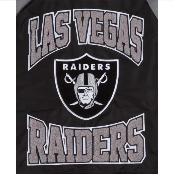 Las Vegas Raiders Black and Gray Throwback Jacket