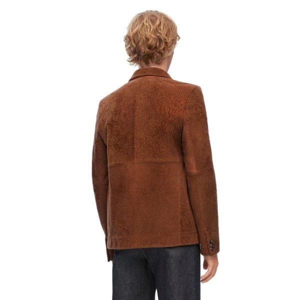 Loewe Jacket In Brown Shearling Jacket