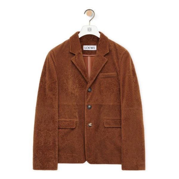 Loewe Jacket In Shearling Brown Jacket