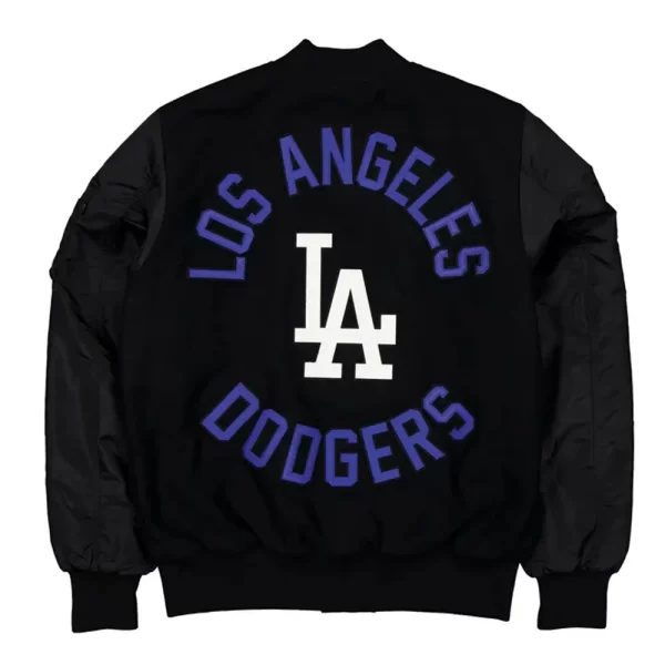 Los Angeles Dodgers MA-1 Historic Full-Snap Black Varsity Jacket