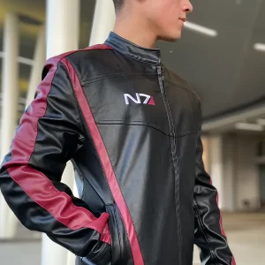 Mass Effect N7 Black Leather Jacket