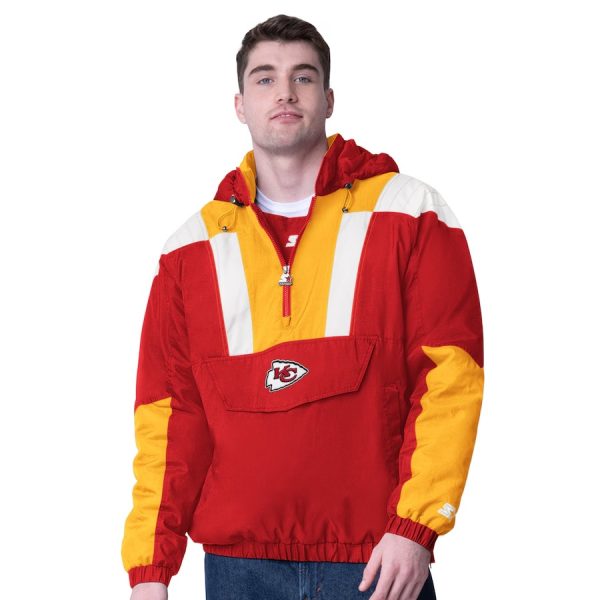 Men's Kansas City Chiefs Starter Red Pullover Hoodie Jacket