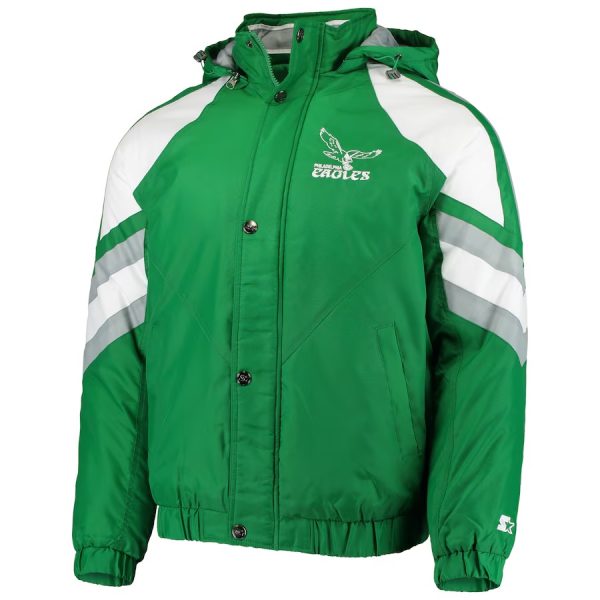 Men's Philadelphia Eagles Starter Kelly Green Throwback Pro Raglan Full-Zip Jacket