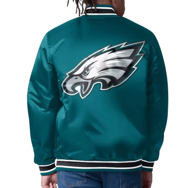 Midnight Green Philadelphia Eagles Closer Satin Jacket