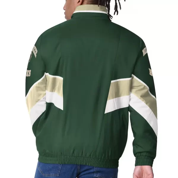 Milwaukee Bucks Captain Varsity Full-Zip Satin Jacket