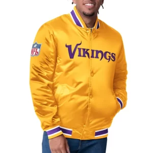 Minnesota Vikings Closer Gold Satin Jacket