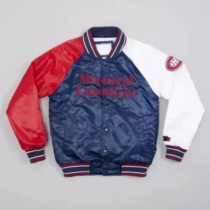 Montreal Canadiens Youth Varsity Satin Varsity Jacket