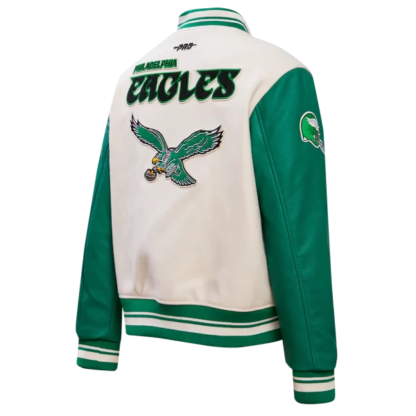 NFL PHILADELPHIA EAGLES RETRO CLASSIC WOMEN'S RIB WOOL VARSITY JACKET