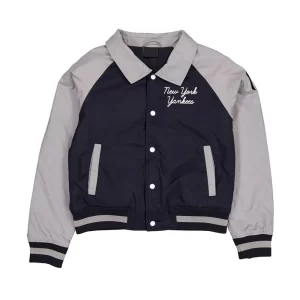 NY Yankees Navy and Gray Throwback Jacket