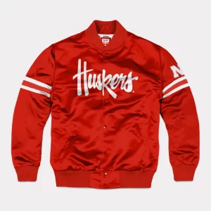 Nebraska Cornhuskers Satin Bomber Jacket