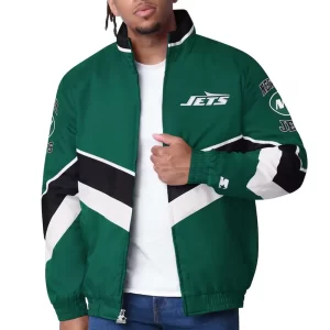 New York Jets Captain Green Varsity Satin Jacket