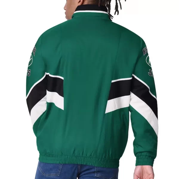 New York Jets Captain Varsity Full-Zip Satin Jacket