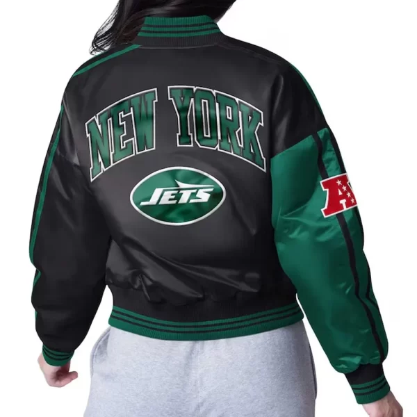 New York Jets Zone Blitz Full-Snap Satin Jacket