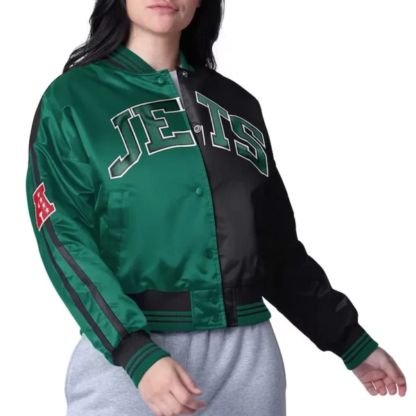 New York Jets Zone Blitz Green and Black Jacket