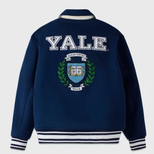 OVO x Yale Campus Blue Varsity Jacket