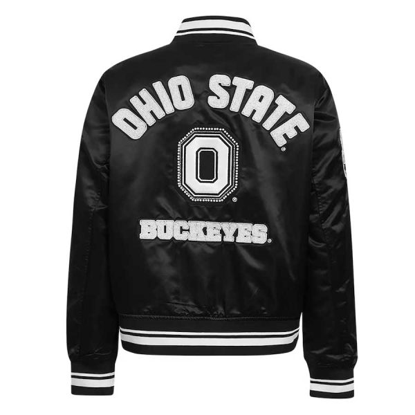 Ohio-State-Buckeyes-Pro-Standard-Satin-Full-Snap-Jacket---Black