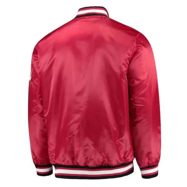 Oklahoma Sooners O-Line Full-Snap Crimson Satin Jacket