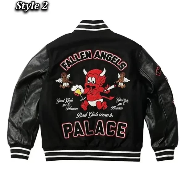 Palace Fallen Angels Varsity Wool Leather Jacket