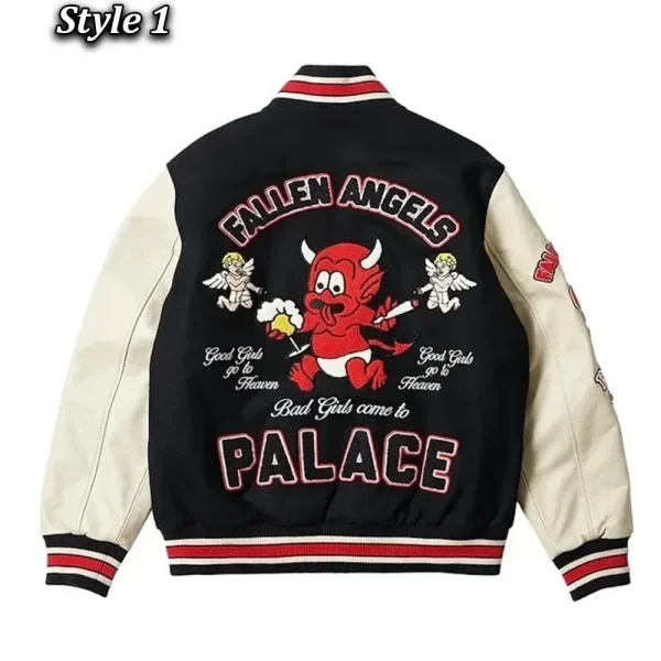 Palace Fallen Angels Varsity Wool Leather Jacket